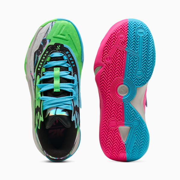 Chaussures de basketball Scoot Zeros II 2K Enfant et Adolescent, Bright Aqua-Feather Gray, extralarge